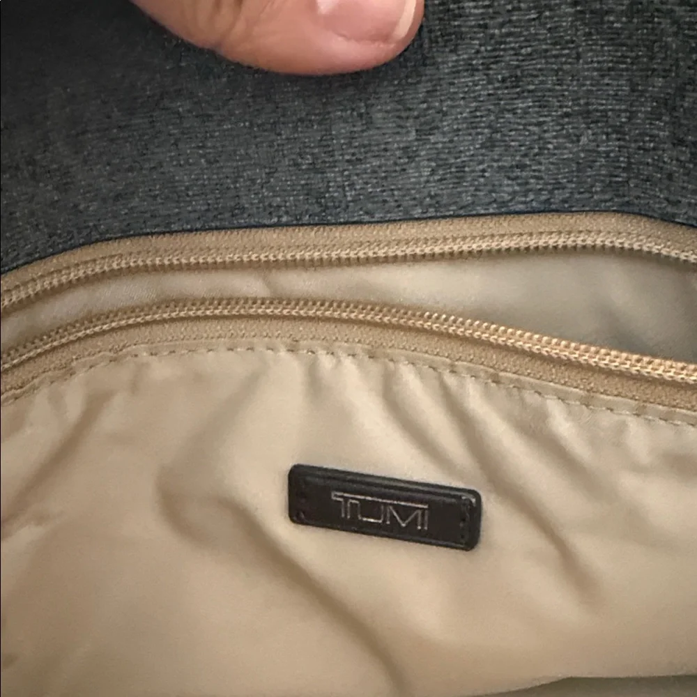 Tumi Gray and Black tote